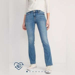 Light Wash Mid Rise Kicker Bootcut Jeans